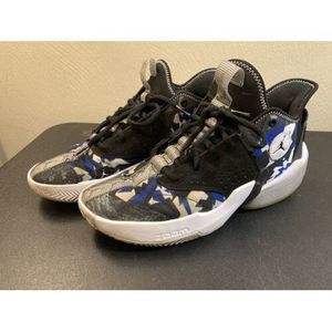 SIZE 9 JORDAN‎ REACT ELEVATION CK6618-004 Black Racer Blue White Ice Tennis Shoe